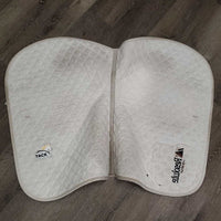 Quilt Jumper Profile Saddle Pad, satin tiger applique *gc, clean, dingy, mnr stains, pilly
