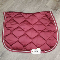 Satin Quilt Jumper Saddle Pad, 2x piping *vgc, clean, bubbled, puckered/shrunk, rubs, pills
