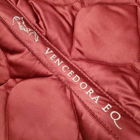 Satin Quilt Jumper Saddle Pad, 2x piping *vgc, clean, bubbled, puckered/shrunk, rubs, pills
