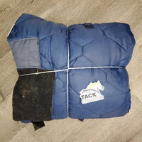 Med Quilt Pagoda Stable Blanket, 2 legs *gc, clean, repairs, hair, threads, pills, lining tears, mnr dirt, unstitched
