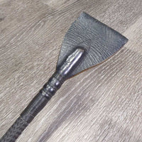 Leather Handle Thin Riding Whip - Crop *gc, creases, ripples, sm hole, snags, rubs & frays
