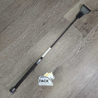 Fine Light Riding Whip - Crop, wrapped handle, silver cap *xc, mnr rubs
