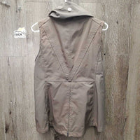 High Neck Technical Vest, zipper, Back Zipper *gc/vgc, faded, discolored, older
