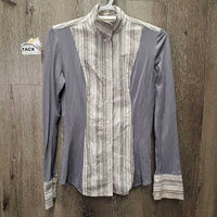 LS Show Shirt, Magnetic Collar *gc/fair, v.wrinkled, dingy, creased/folded edges, fuzzy, older
