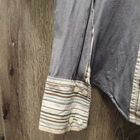 LS Show Shirt, Magnetic Collar *gc/fair, v.wrinkled, dingy, creased/folded edges, fuzzy, older
