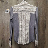 LS Show Shirt, Magnetic Collar *gc/fair, v.wrinkled, dingy, creased/folded edges, fuzzy, older
