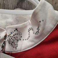 LS Show Shirt, Bling Collar, 1/3 Zip Up *gc, fuzzy, mnr missing bling & hair
