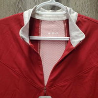 LS Show Shirt, Bling Collar, 1/3 Zip Up *gc, fuzzy, mnr missing bling & hair
