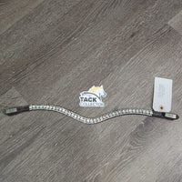U Shaped Leather Bling Browband, snaps, bag *xc, creases, mnr film, missing bling
