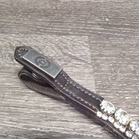 U Shaped Leather Bling Browband, snaps, bag *xc, creases, mnr film, missing bling
