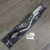 U Shaped Leather Bling Browband, snaps, bag *xc, creases, mnr film, missing bling
