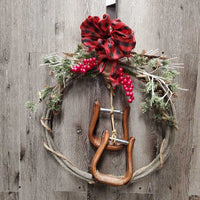 Lariat Rope Western Theme Christmas Wreath *new *Fundraiser for Performance Standarbred Placement Program
