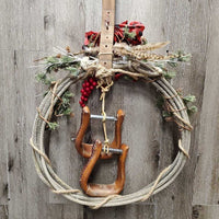 Lariat Rope Western Theme Christmas Wreath *new *Fundraiser for Performance Standarbred Placement Program
