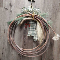 Lariat Rope Western Theme Christmas Wreath *new *Fundraiser for Performance Standarbred Placement Program
