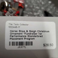 Horse Shoe & Sleigh Christmas Ornament *Fundraiser for Performance Standarbred Placement Program
