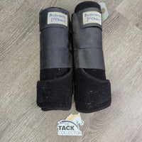 Closed Neoprene Sport Boots, velcro *vgc, clean, cracking logo, inner residue, mnr hair & stains, older

