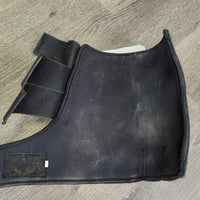 Closed Neoprene Sport Boots, velcro *vgc, clean, cracking logo, inner residue, mnr hair & stains, older
