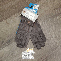 Pr Leather Riding Gloves, tags *new, mnr stains?dirt, older?
