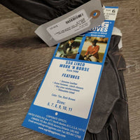 Pr Leather Riding Gloves, tags *new, mnr stains?dirt, older?
