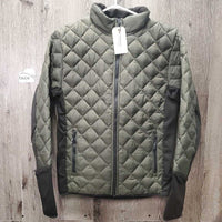 Light Quilt Jacket, Zips *vgc, hair, faded stickers, lining threads
