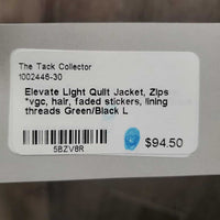 Light Quilt Jacket, Zips *vgc, hair, faded stickers, lining threads
