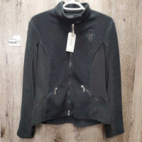 Light Fleece JAcket, zipper *gc, older, hairy, clumpy, faded tag
