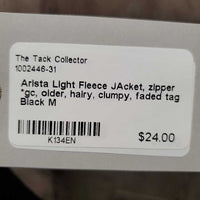 Light Fleece JAcket, zipper *gc, older, hairy, clumpy, faded tag
