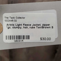 Light Fleece Jacket, zipper *gc, clumpy, hair, rubs
