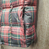 Goose Down Puffer Vest, zipper *vgc, mnr hair, loose thread & dirt

