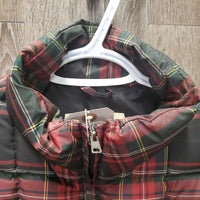 Goose Down Puffer Vest, zipper *vgc, mnr hair, loose thread & dirt
