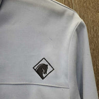 LS Shirt, 1/3 Zip Up, snap collar *gc, older, stains, mnr snags & rubs
