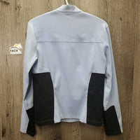 LS Shirt, 1/3 Zip Up, snap collar *gc, older, stains, mnr snags & rubs
