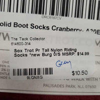 Pr Tall Nylon Riding Socks *new
