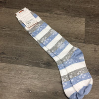 Tall Riding Boot Socks, Wide Calf, Shimmer "Winter" *new
