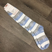 Tall Riding Boot Socks, Wide Calf, Shimmer "Winter" *new, mnr stain
