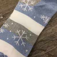 Tall Riding Boot Socks, Wide Calf, Shimmer "Winter" *new, mnr stain
