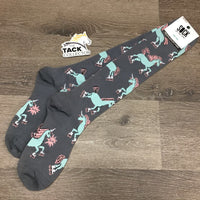 Tall Riding Boot Socks, "Rolling with my Ponies" *new
