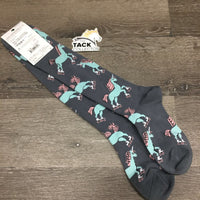 Tall Riding Boot Socks, "Rolling with my Ponies" *new
