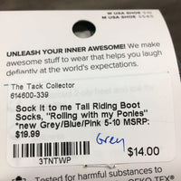Tall Riding Boot Socks, "Rolling with my Ponies" *new
