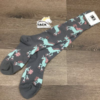 Tall Riding Boot Socks, "Rolling with my Ponies" *new
