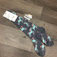 Tall Riding Boot Socks, "Rolling with my Ponies" *new
