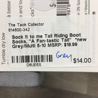 Tall Riding Boot Socks, "A Fan-tastic Tail" *new
