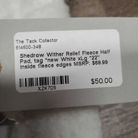 Wither Relief Fleece Half Pad, tag *new

