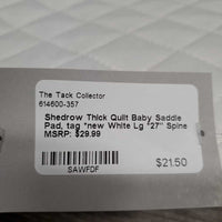 Thick Quilt Baby Saddle Pad, tag *new
