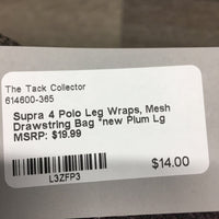 4 Polo Leg Wraps, Mesh Drawstring Bag *new

