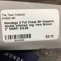 2 Full Cheek Bit Keepers, double stitched, tag *new
