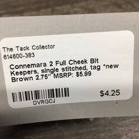 2 Full Cheek Bit Keepers, single stitched, tag *new
