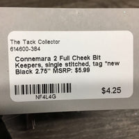 2 Full Cheek Bit Keepers, single stitched, tag *new
