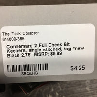 2 Full Cheek Bit Keepers, single stitched, tag *new
