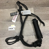 Thick Stiff Nylon Rope Halter, Attached Lead Rope, tag *new
